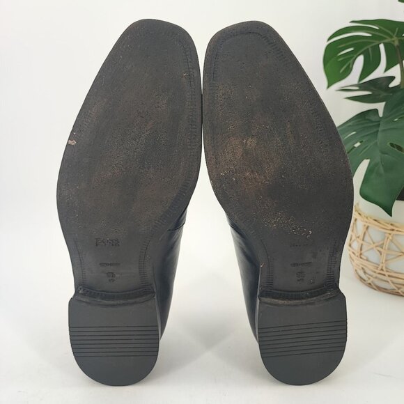 Hugo Boss Men's Vero Cuoio Black Leather Dress Shoes Oxfords Size 9.5 - Picture 9 of 9